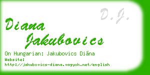 diana jakubovics business card