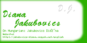 diana jakubovics business card